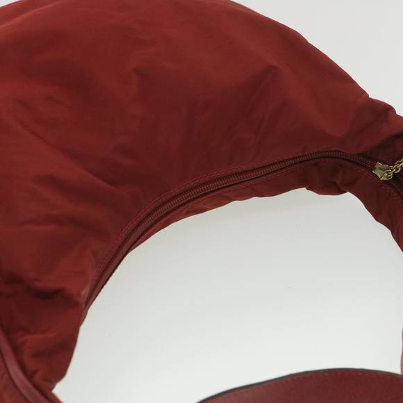 CELINE Shoulder Bag Nylon Red Auth 37765 - Picture 6 of 16